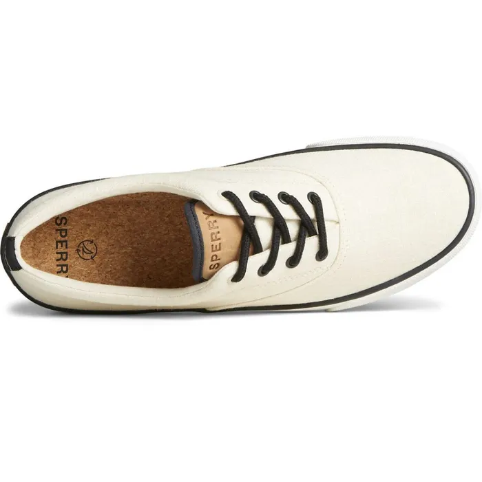 Sneakers Men Sperry Striper II Slub Linen Sneaker White Sneakers Men Sperry Striper II Slub Linen Sneaker White