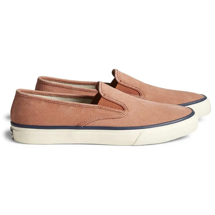 Sneakers WomenMen Sperry Unisex Cloud Slip On Deck Sneaker Washed Red