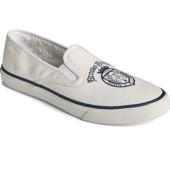 Sneakers Women Sperry Sperry X Brooks Brothers Slip On Sneaker White