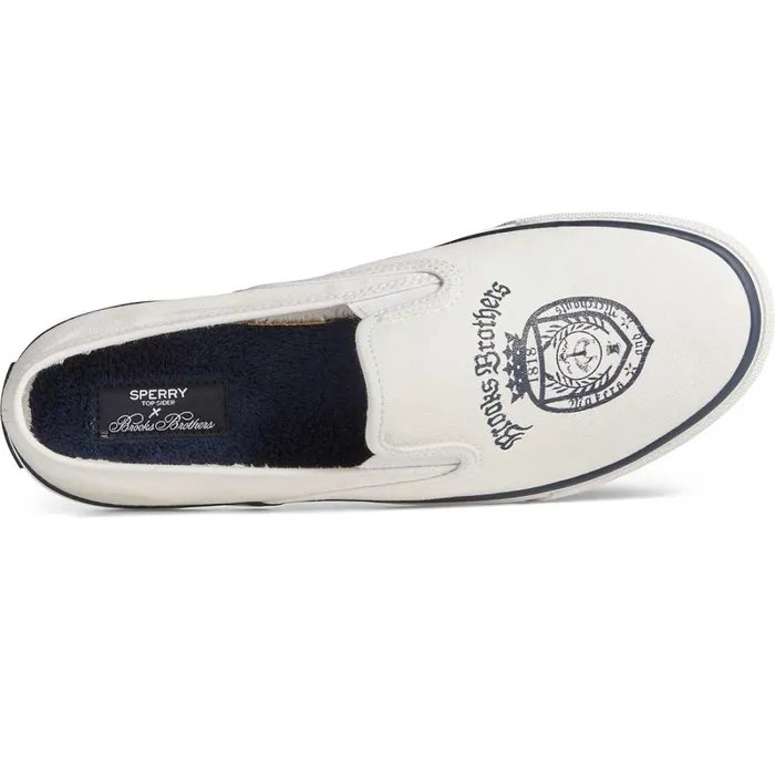 Sneakers Women Sperry Sperry X Brooks Brothers Slip On Sneaker White