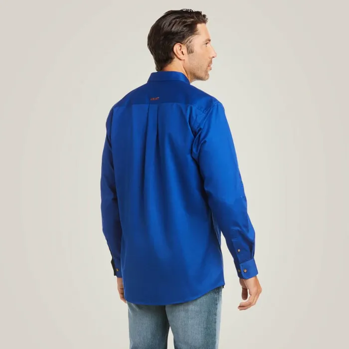 Solid Twill Fitted Shirt Ultramarine Men Ariat Button Down Shirts Solid Twill Fitted Shirt Ultramarine Men Ariat Button Down Shirts