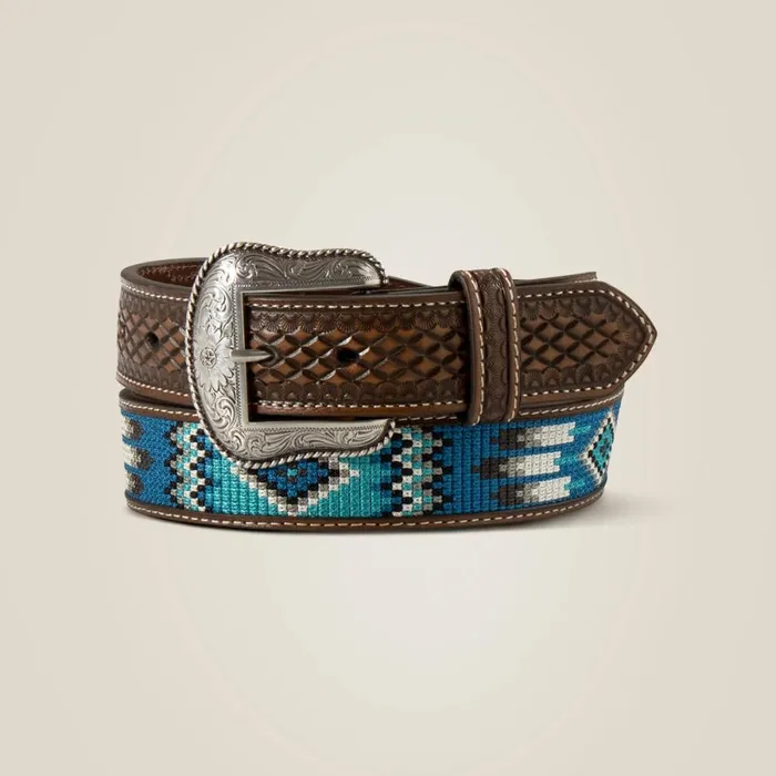 Southwest Stitch Belt Blue Men Ariat Belts