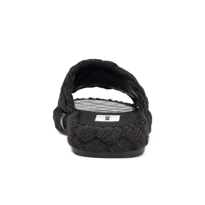 Stef Woven Slide Sandals Black Women Nine West Sandals