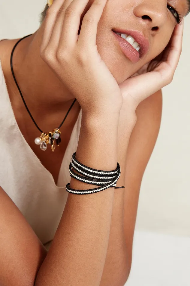 Sterling Silver Wrap Bracelet Black Women Chan Luu Bracelets