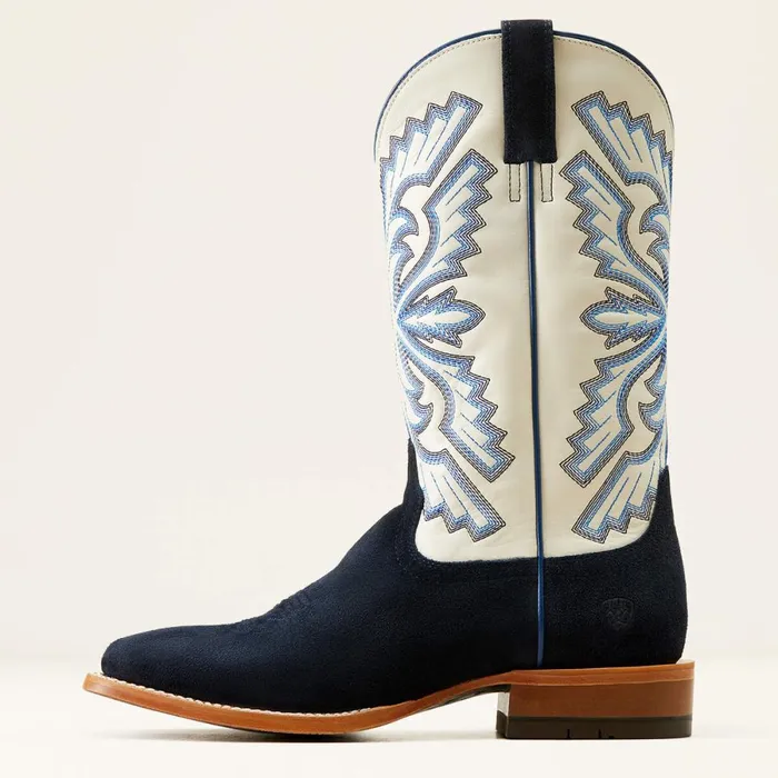 Sting Cowboy Boot Indigo Roughoutblanco Men Ariat Western Boots Sting Cowboy Boot Indigo Roughoutblanco Men Ariat Western Boots