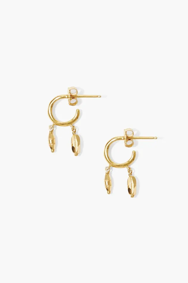 Suleyma Hoop Earrings Yellow Gold Women Chan Luu Earrings