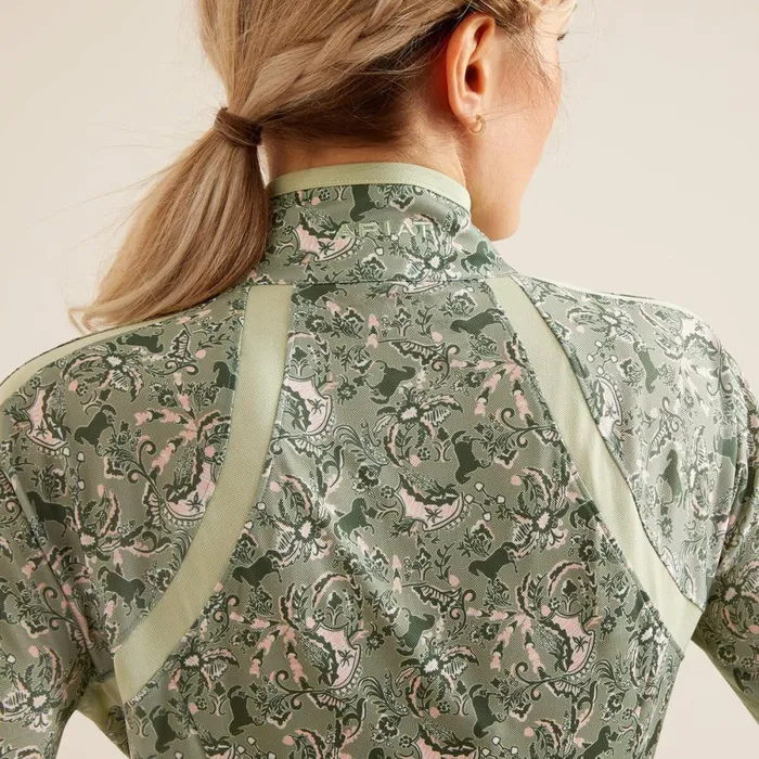 Sunstopper 30 14 Zip Baselayer Green Baroque Women Ariat TShirts and Tops