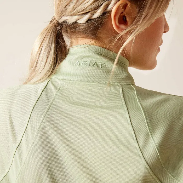 Sunstopper 30 14 Zip Baselayer Laurel Green Women Ariat TShirts and Tops Sunstopper 30 14 Zip Baselayer Laurel Green Women Ariat TShirts and Tops