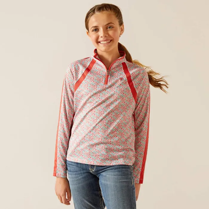 Sunstopper 30 14 Zip Baselayer Petals Kids Ariat English Riding Clothing