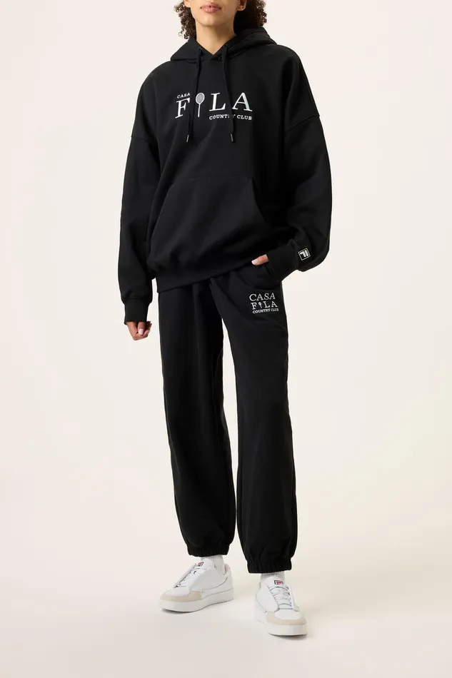Sweatshirts and Hoodies Women Fila Casa Fila Country Club Hoodie 001 Black