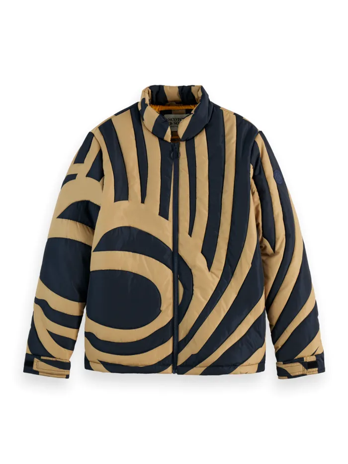 SWIRL PUFFER Night Desert Sand Swirl Men Scotch and Soda Jackets and Coats