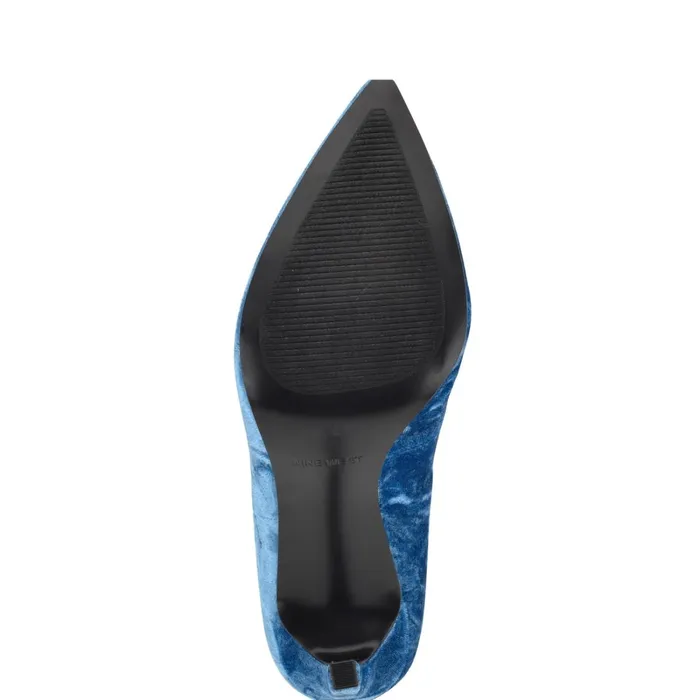Tatiana Pointy Toe Pumps Blue Velvet Women Nine West Pumps Tatiana Pointy Toe Pumps Blue Velvet Women Nine West Pumps