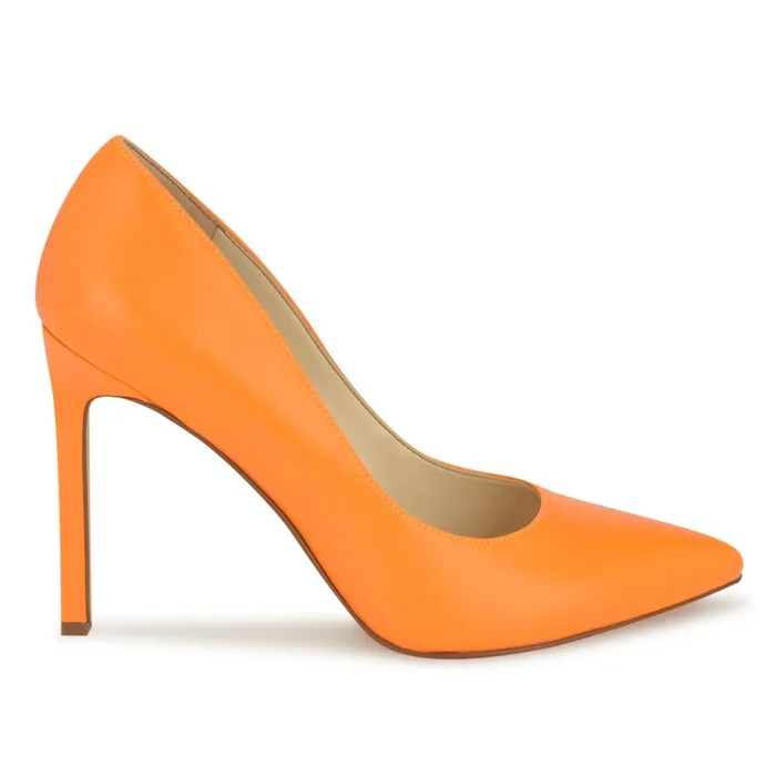 Tatiana Pointy Toe Pumps Orange Women Nine West Pumps