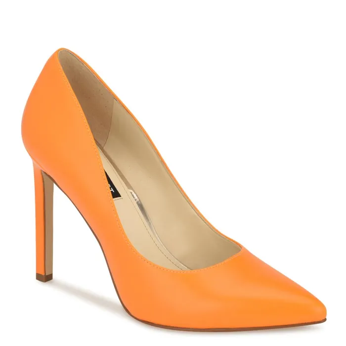 Tatiana Pointy Toe Pumps Orange Women Nine West Pumps