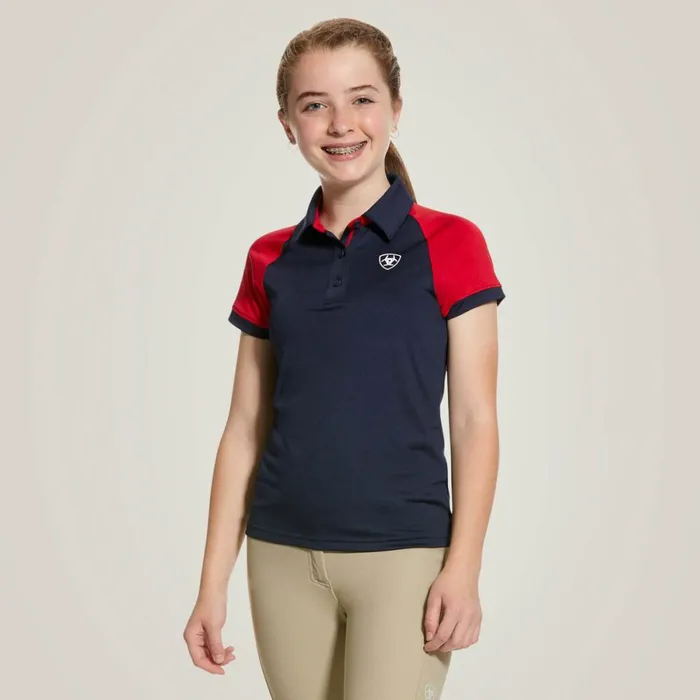 Team 30 Polo Navy Kids Ariat English Riding Clothing