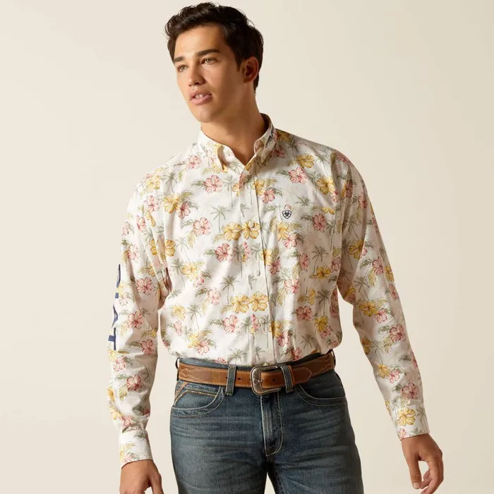 Team Charlie Classic Fit Shirt Gardenia Men Ariat Button Down Shirts