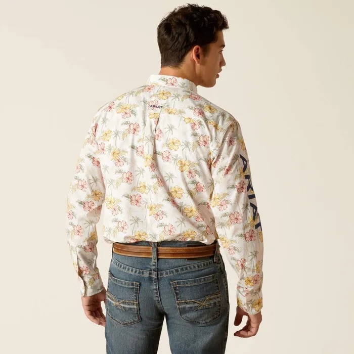 Team Charlie Classic Fit Shirt Gardenia Men Ariat Button Down Shirts