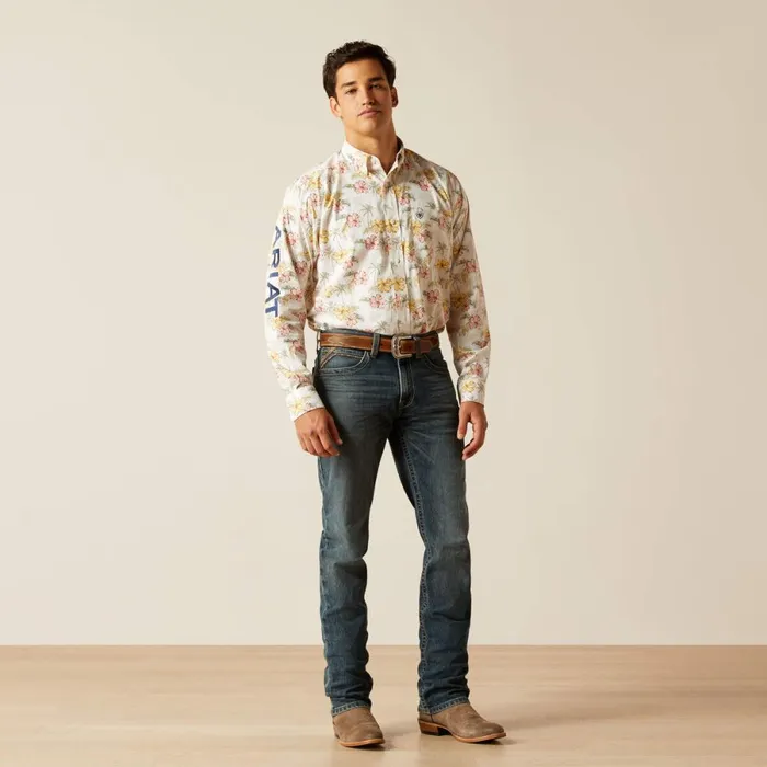 Team Charlie Classic Fit Shirt Gardenia Men Ariat Button Down Shirts
