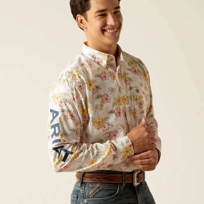 Team Charlie Classic Fit Shirt Gardenia Men Ariat Button Down Shirts