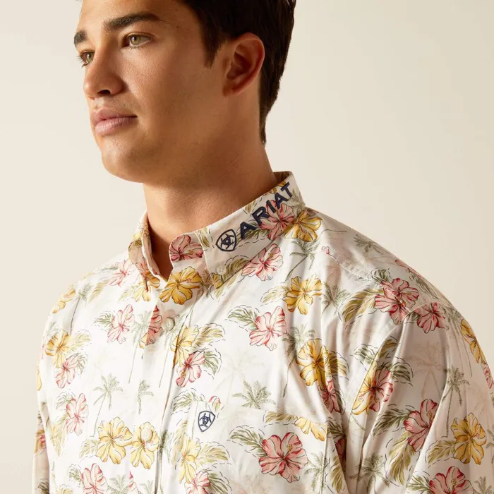 Team Charlie Classic Fit Shirt Gardenia Men Ariat Button Down Shirts