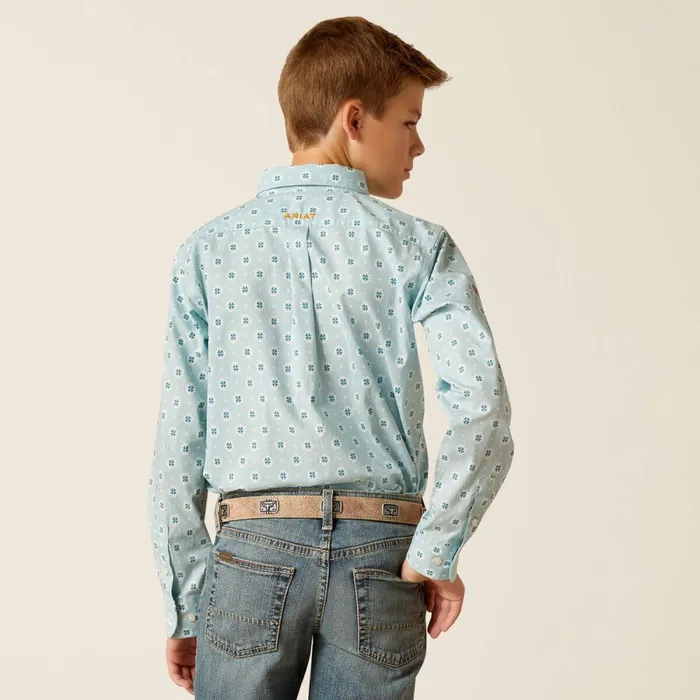 Team Colton Classic Fit Shirt Aqua Kids Ariat Button Down Shirts Team Colton Classic Fit Shirt Aqua Kids Ariat Button Down Shirts