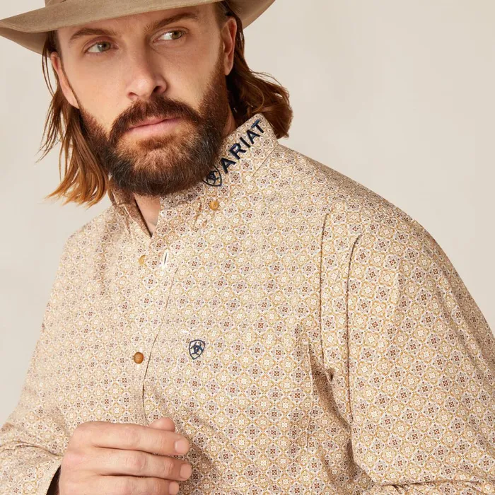 Team Conrad Classic Fit Shirt White Men Ariat Button Down Shirts
