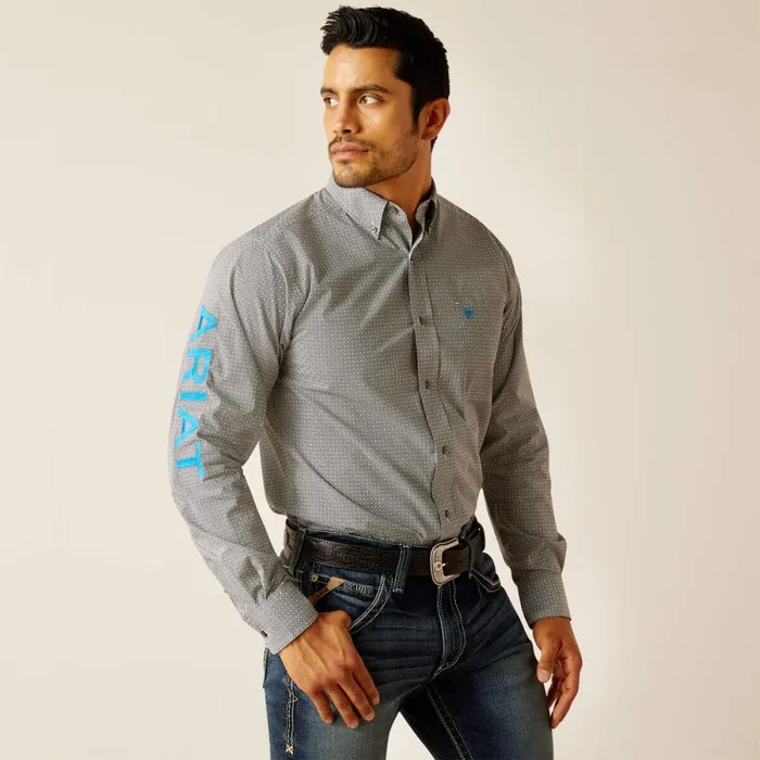 Team Gareth Fitted Shirt Beige Men Ariat Button Down Shirts