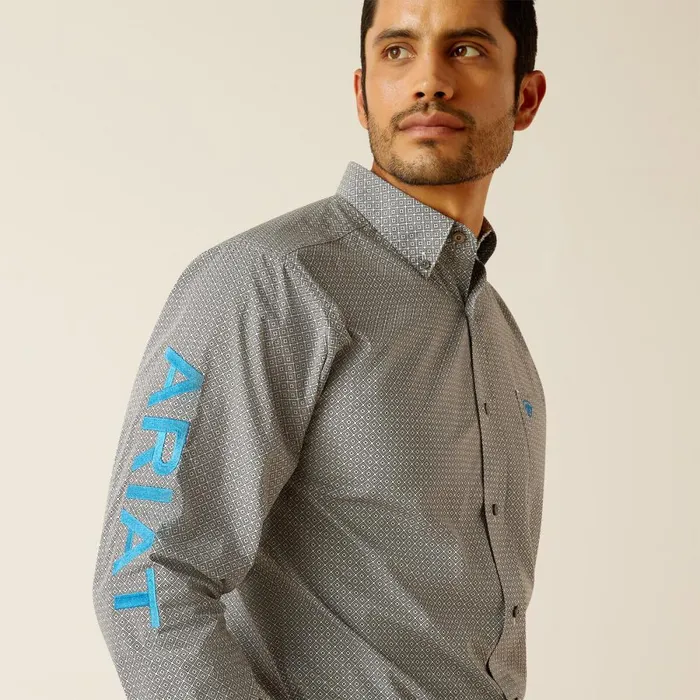 Team Gareth Fitted Shirt Beige Men Ariat Button Down Shirts