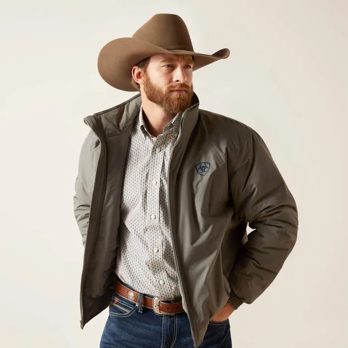 Team Insulated Jacket Jetty Grey Men Ariat Jackets and Vests