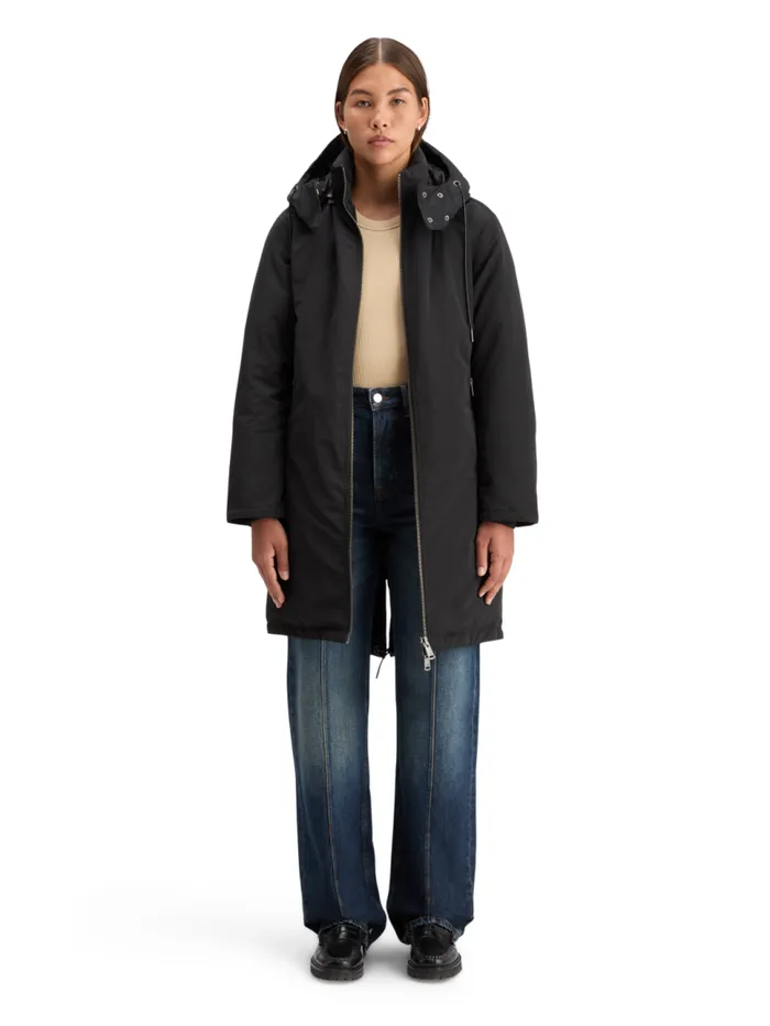 TECHNICAL PARKA Evening Black Women Scotch and Soda Jackets and Coats