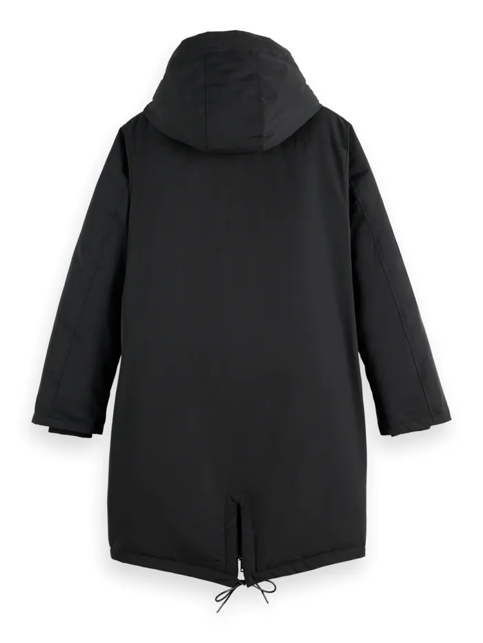 TECHNICAL PARKA Evening Black Women Scotch and Soda Jackets and Coats