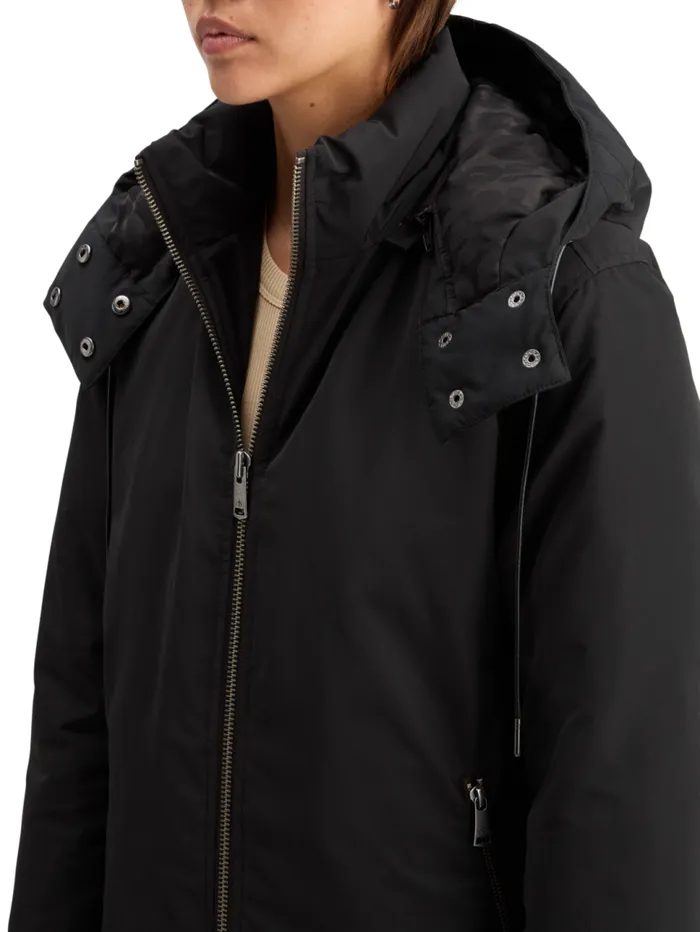 TECHNICAL PARKA Evening Black Women Scotch and Soda Jackets and Coats