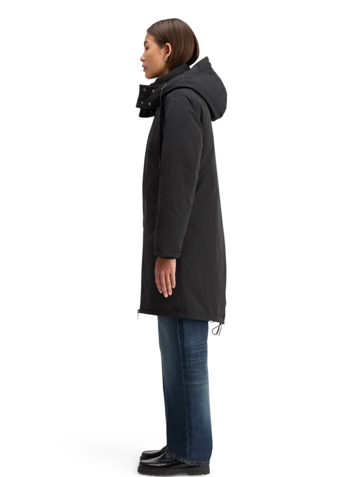 TECHNICAL PARKA Evening Black Women Scotch and Soda Jackets and Coats