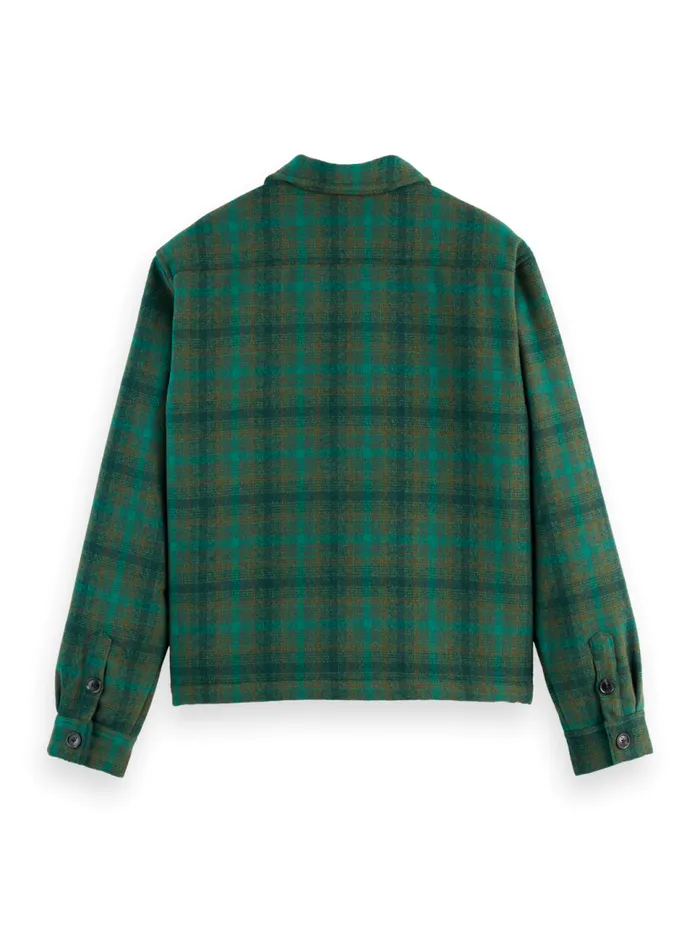 TEDDY LINED CHECKED OVERSHIRT Green Check Men Scotch and Soda Jackets and Coats TEDDY LINED CHECKED OVERSHIRT Green Check Men Scotch and Soda Jackets and Coats