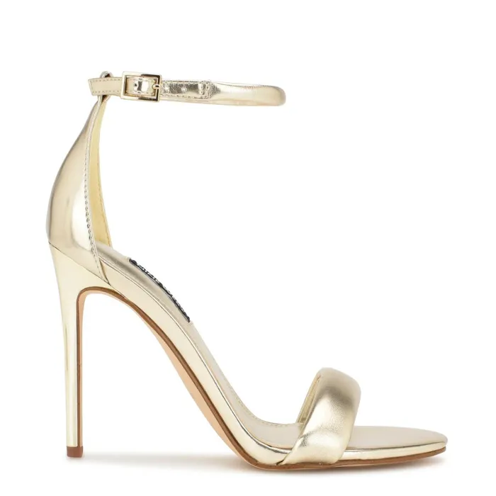 Teeya Ankle Strap Sandals Platino Women Nine West Dress
