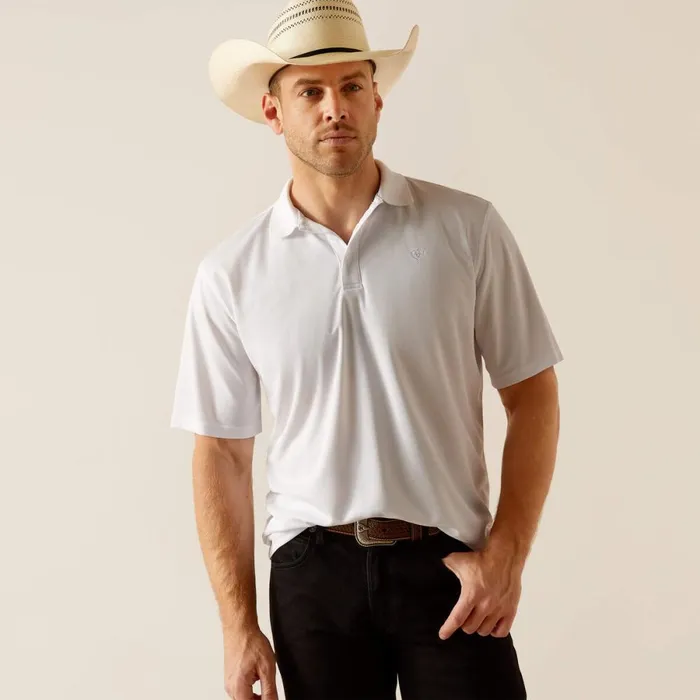 TEK Polo White Men Ariat TShirts and Polos