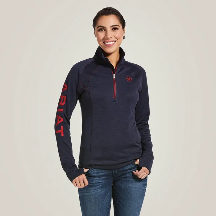 Tek Team 12 Zip Sweatshirt Navy Heather Women Ariat Sweatshirts and Hoodies