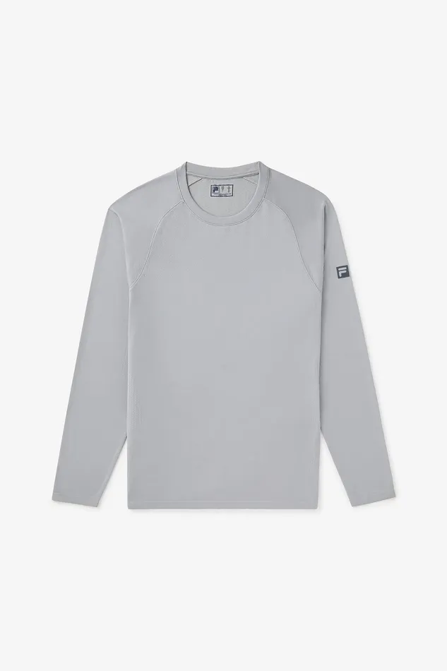 Tennis Men Fila Lucky Ace Seamless Long Sleeve Top 050 Ultimate Gray