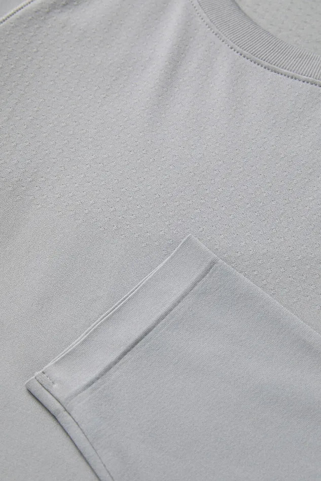 Tennis Men Fila Lucky Ace Seamless Long Sleeve Top 050 Ultimate Gray