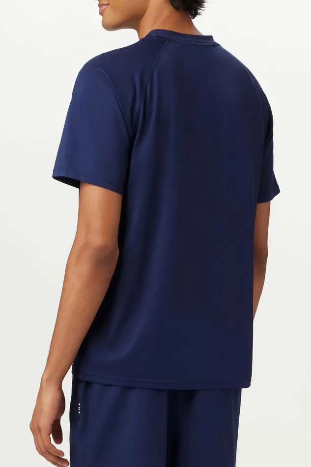 Tennis Men Fila Short Sleeve Crewneck 412 Fila Navy Tennis Men Fila Short Sleeve Crewneck 412 Fila Navy