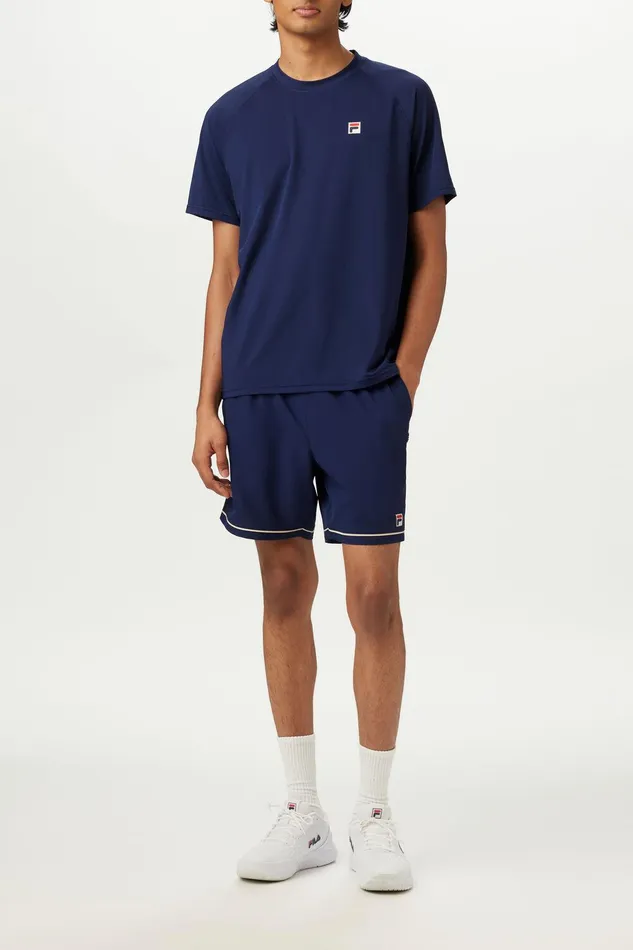 Tennis Men Fila Short Sleeve Crewneck 412 Fila Navy Tennis Men Fila Short Sleeve Crewneck 412 Fila Navy