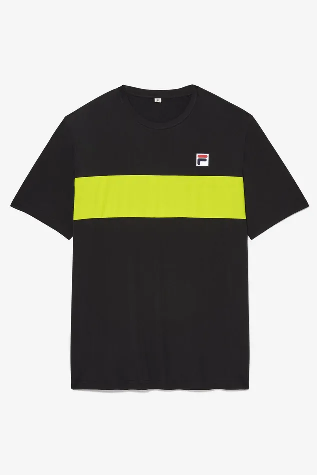 Tennis Men Fila Tennis Essentials Short Sleeve Crew 047 Black Cblm