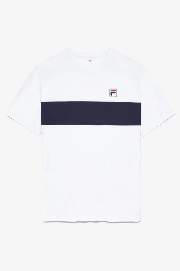 Tennis Men Fila Tennis Essentials Short Sleeve Crew 100 White Fila Navy