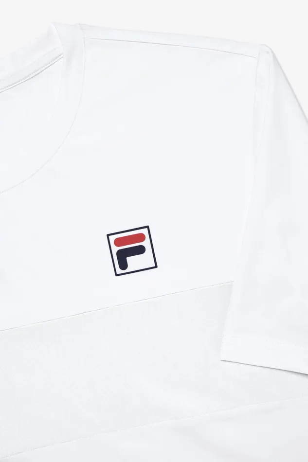Tennis Men Fila Tennis Essentials Short Sleeve Crew 101 White