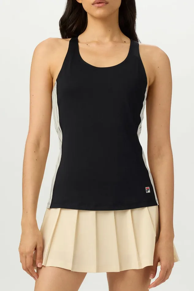 Tennis Women Fila Performance Iconic Racerback Tank 978 Blackangora