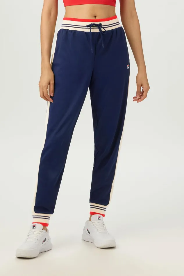 Tennis Women Fila Performance Iconic Settanta Pant 488 Fila Navyangorafila Red