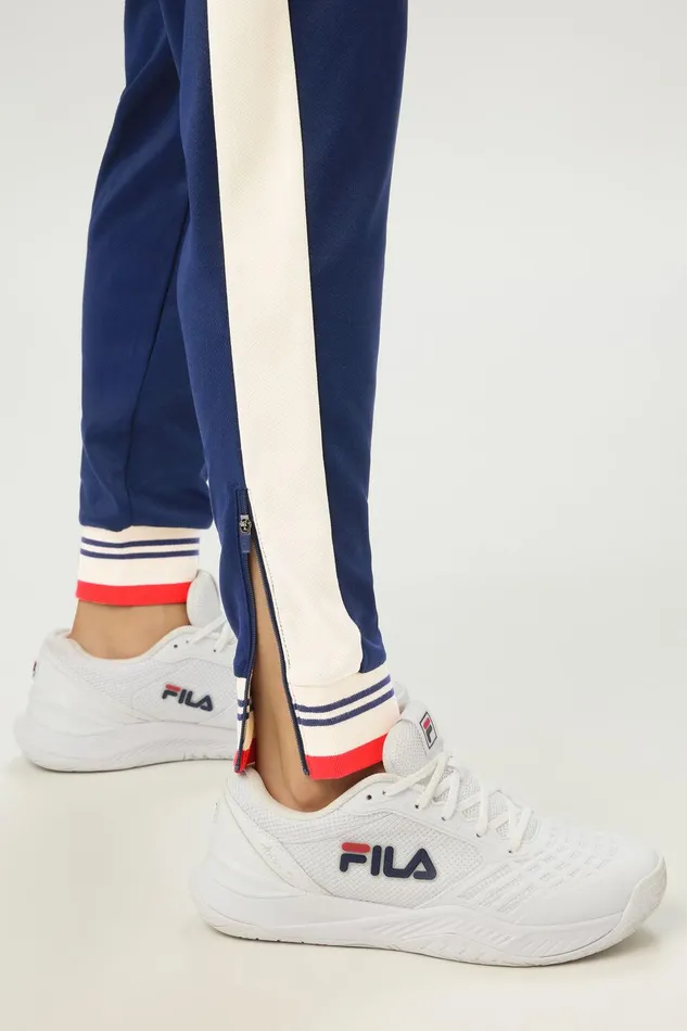Tennis Women Fila Performance Iconic Settanta Pant 488 Fila Navyangorafila Red