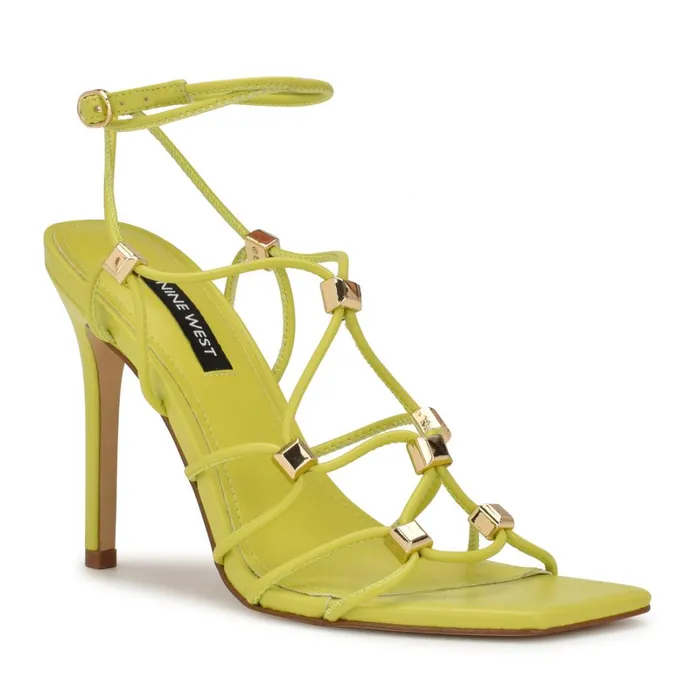 Tenor Ankle Wrap Heeled Sandals Lime Women Nine West High Heels Tenor Ankle Wrap Heeled Sandals Lime Women Nine West High Heels
