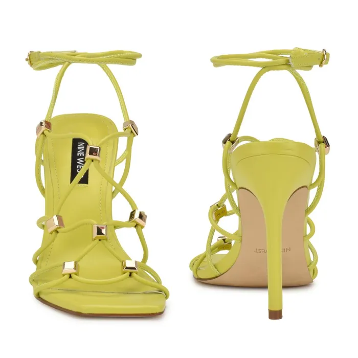 Tenor Ankle Wrap Heeled Sandals Lime Women Nine West High Heels Tenor Ankle Wrap Heeled Sandals Lime Women Nine West High Heels