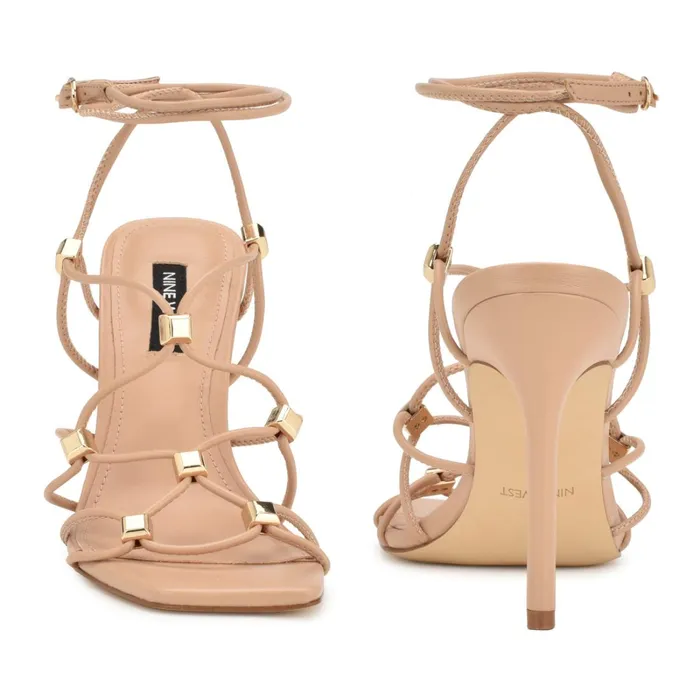 Tenor Ankle Wrap Heeled Sandals Warm Blush Women Nine West Dress